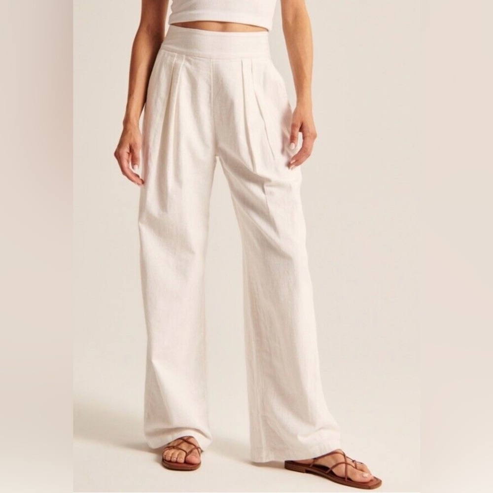 Abercrombie ultra wide leg linen pants , size XS Regular, NWT